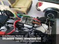 Cautionary notice: ORLANDOO TS0002 integrated ESC use on low voltage servo